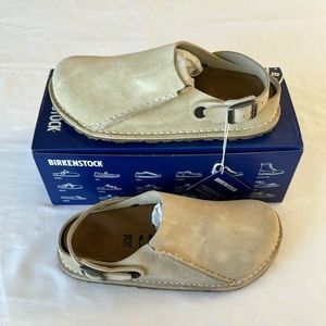 Birkenstock Lutry Premium Suede Eggshell Narrow Suede Leather US 7 Km